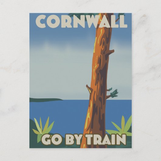 Carte Postale Cornwall aller en train (Devant)