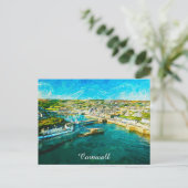 Carte Postale Cornwall England Coastal Scenery Oil Paint (Debout devant)