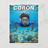 Carte Postale Coron Philippines Scuba Diver (Devant)