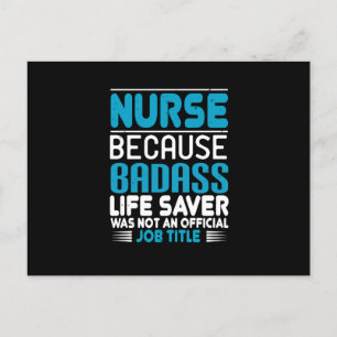 Carte Postale Corona Nurses - Parce Que Badass N'Est Pas Un Empl