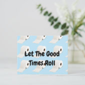 Carte Postale Corona Virus Toilette Roll Blue (Debout devant)