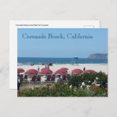 Carte Postale Coronado Beach à l'Hotel Del Coronado (Devant / Derrière)