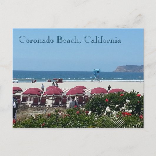 Carte Postale Coronado Beach à l'Hotel Del Coronado (Devant)