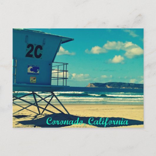 Carte Postale Coronado California Life Guard Tower (Devant)