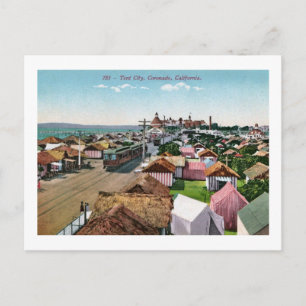 Carte Postale Coronado, Californie, Tent City Vintage