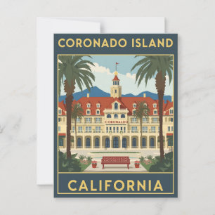 Carte Postale Coronado Island Californie Vintage