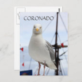 Carte postale Coronado, Seagull et Bateau (Devant / Derrière)