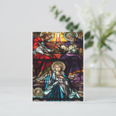 Carte Postale Coronation de Virgin Mary Stained Glass (Debout devant)