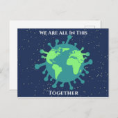 Carte Postale Coronavirus Couvre 19 Tout Dans Ce Ensemble (Devant / Derrière)