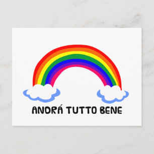 Carte Postale coronavirus espoir virus arc-en-ciel andra tutto b