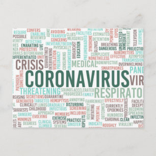Carte Postale Coronavirus Pandemic Arrière - plan Health