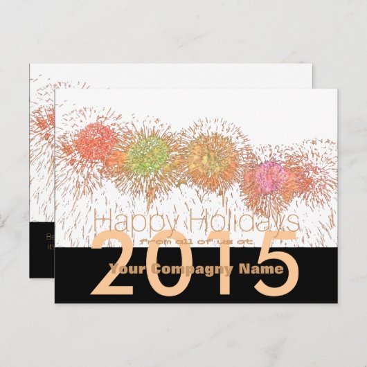 Carte postale corporative 2019 happy Holidays Cust (Devant / Derrière)