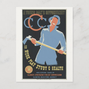 Carte Postale Corps civil de protection de l'environnement : Tra