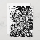 Carte Postale Corps de Lanterne Noire - Noir et Blanc (Devant / Derrière)