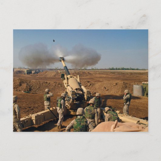 Carte Postale Corps des canons Howitzer United States Marine Cor (Devant)