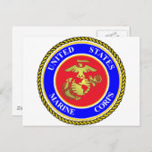 Carte Postale Corps des Marines des États-Unis (Devant / Derrière)