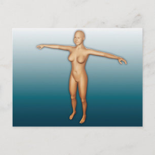 Carte Postale Corps féminin avec bras étendus