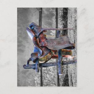 Carte Postale Corral Fence Western