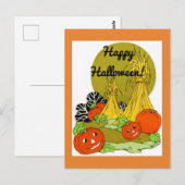 Carte Postale Correctif Citrouille vintage (Devant / Derrière)