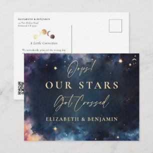 Carte Postale Correction de date Oups Ciel Nocturne Mariage