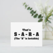 Carte Postale Correction de l'orthographe de Sara (Debout devant)