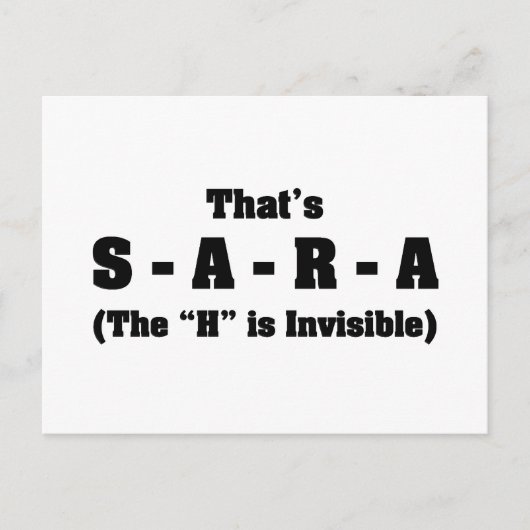 Carte Postale Correction de l'orthographe de Sara (Devant)