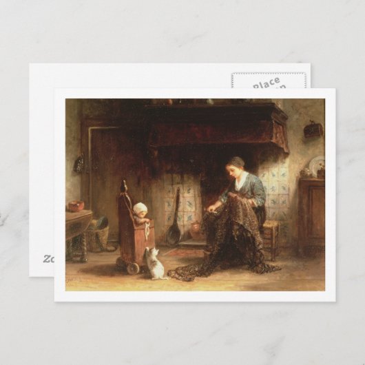 Carte Postale Correction des filets (huile sur panneau) (Devant / Derrière)