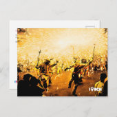 Carte Postale Correfocs du quartier Gràcia à Barcelone, Espagne (Devant / Derrière)
