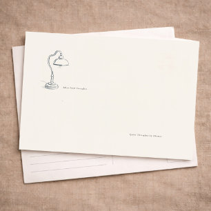 Carte Postale Correspondance artistique minimale personnalisée p