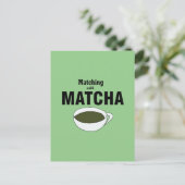 Carte Postale Correspondance Avec Thé Vert Matcha (Debout devant)