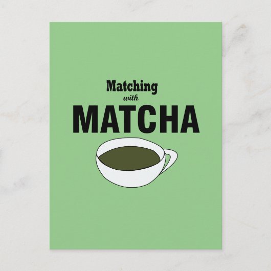 Carte Postale Correspondance Avec Thé Vert Matcha (Devant)