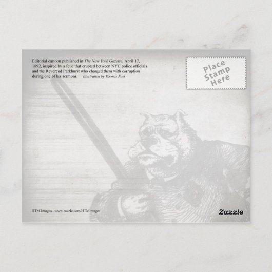 Carte Postale Corruption policière - Les protecteurs protègent-i (Dos)