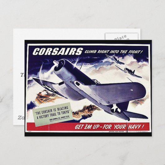 Carte Postale Corsaires (Devant / Derrière)