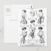 Carte Postale Corset Ad Paris Hiver 1909-1910 (Devant / Derrière)