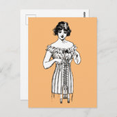 CARTE POSTALE CORSET LADY POSTCARD (Devant / Derrière)