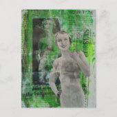 Carte Postale Corsets rétro femme collage multimédia (Devant)