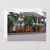 Carte Postale cortège d'aumônes de luang (Devant / Derrière)