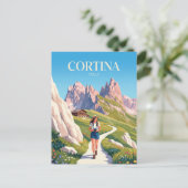CARTE POSTALE CORTINA ITALIE (Debout devant)