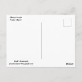 Carte postale Corvair Yenko (Dos)