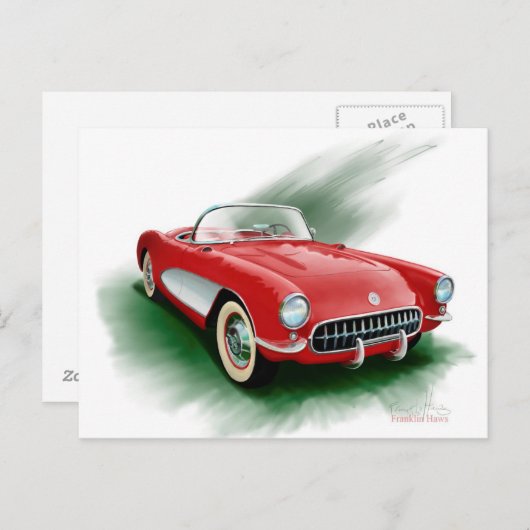 Carte postale Corvette (Devant / Derrière)