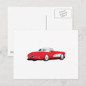 Carte Postale Corvette 1959 (Devant / Derrière)