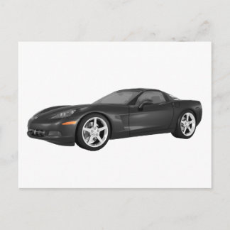 Carte Postale Corvette 2008 : Voiture de sport : Finition noire