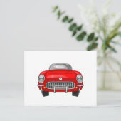 Carte Postale Corvette Chevy 1955 (Debout devant)
