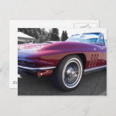 Carte Postale Corvette classique Stingray (Devant / Derrière)