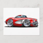 Carte Postale Corvette rouge (Devant)