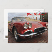 Carte Postale Corvette vintage (Devant / Derrière)