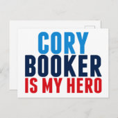 Carte Postale Cory Booker est mon héros (Devant / Derrière)