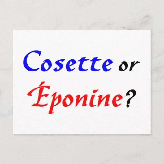 Carte Postale Cosette Les Misérables (Devant)