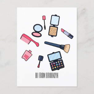 Carte Postale Cosmétique / maquillage illustration