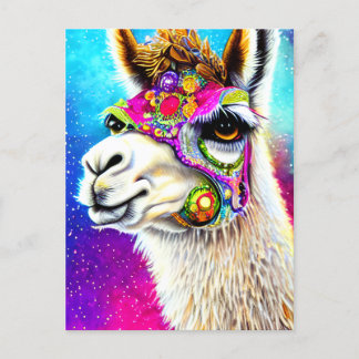 Carte postale Cosmic Alpaca